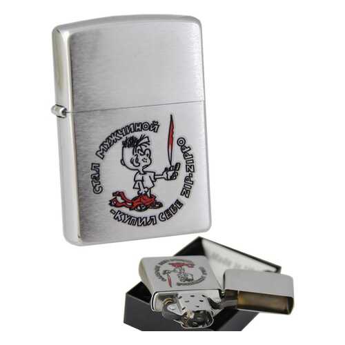 Зажигалка Zippo №200 Мальчик Brushed Chrome