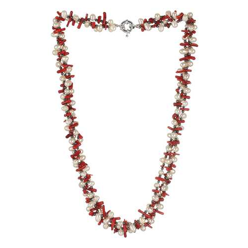 Бусы женские My-bijou 303-982 белые/красные