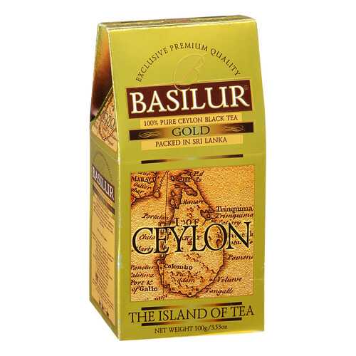 Чай черный Basilur чайный остров цейлон золотой цейлонский байховый листовой 100 г