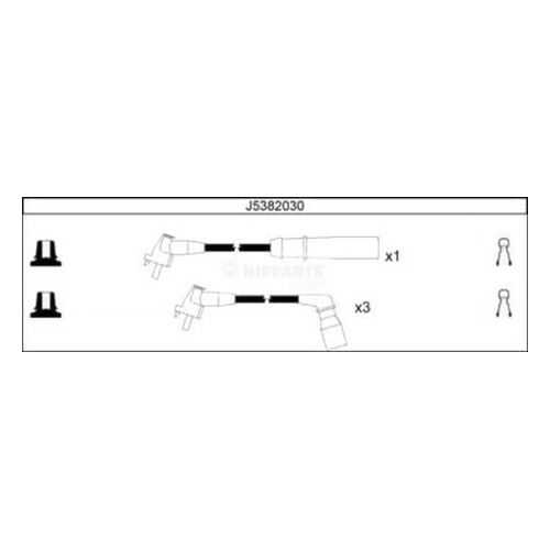 Комплект проводов зажигания NIPPARTS J5382030