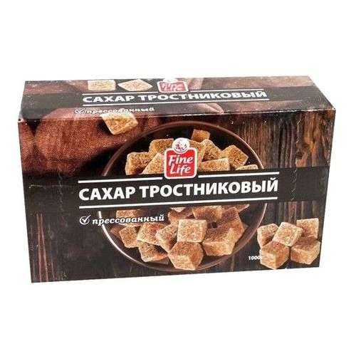 Сахар Fine Life тростниковый коричневый кусковой прессованный 1 кг