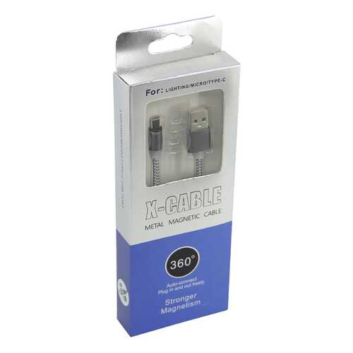 Кабель NoName X-CABEL USB - Lighting/Micro USB/Type-C, 1м Silver