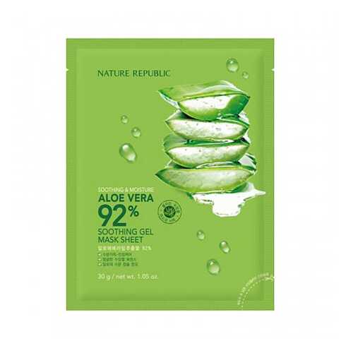 Маска для лица NATURE REPUBLIC листовая с алоэ 30 гр