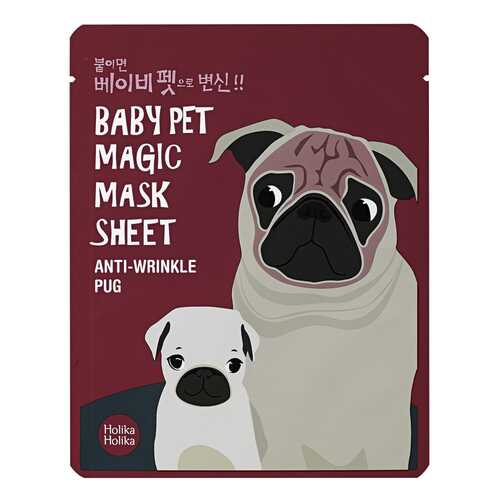 Маска для лица Holika Holika Baby Pet Magic Mask Sheet Anty-wrinkle Pug 22 мл