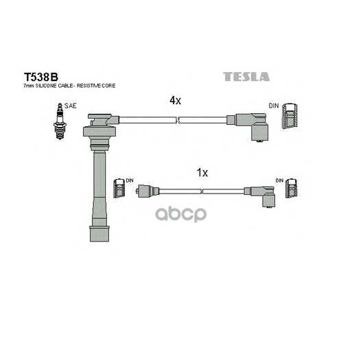 Комплект Проводов Зажигания TESLA T538B