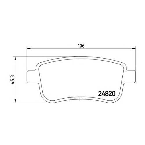 Тормозные колодки дисковые brembo P68054