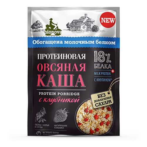 Каша овсяная Bionova Протеиновая с клубникой 40 г
