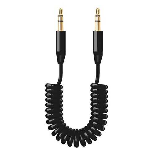 Deppa кабель AUX 1.2m curly black