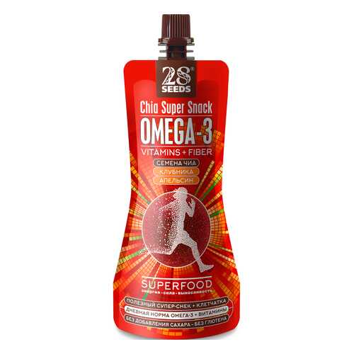 Напиток 28 Seeds Chia Super Snack клубника-апельсин, 150 г
