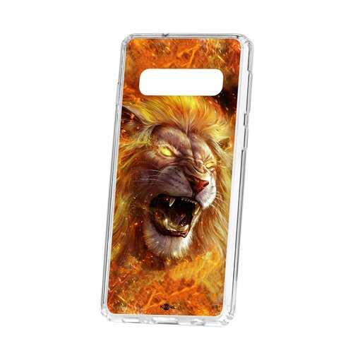 Чехол Kruche Samsung Galaxy S10 Print Лев