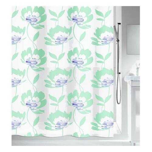 Штора декоративная для ванной комнаты Spirella Blossom Green peva 180X200