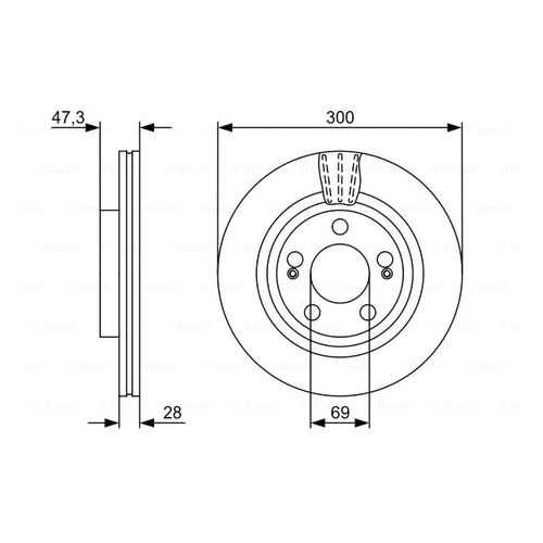 Тормозной диск Bosch 0986479537