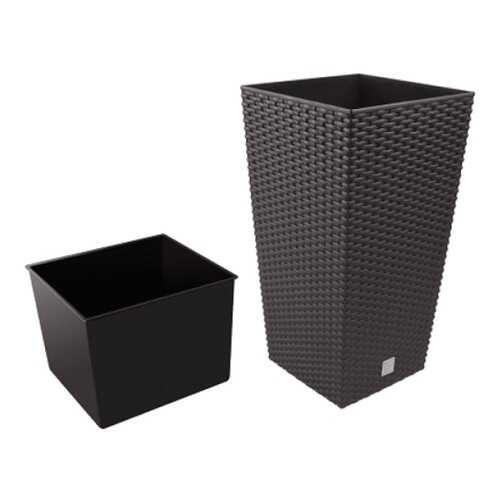 Кашпо для цветов Prosperplast 14/35 л Rato Square, венге, 2 пр, DRTS300-440U
