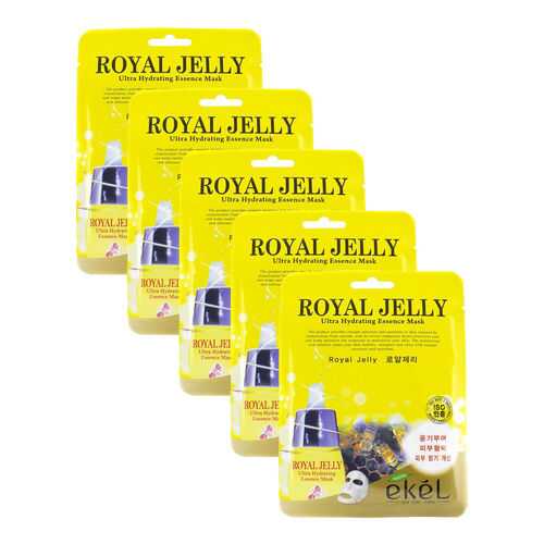 Набор увлажняющих масок Ekel с Маточным молочком UltraHydrating Essence RoyalJelly (5шт)