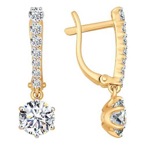 Серьги SOKOLOV из золота со Swarovski Zirconia 81020210