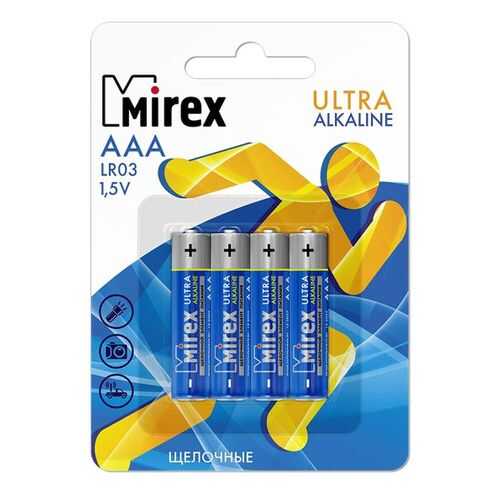 Батарейка щелочная Mirex LR03/AAA 1,5V 4 шт