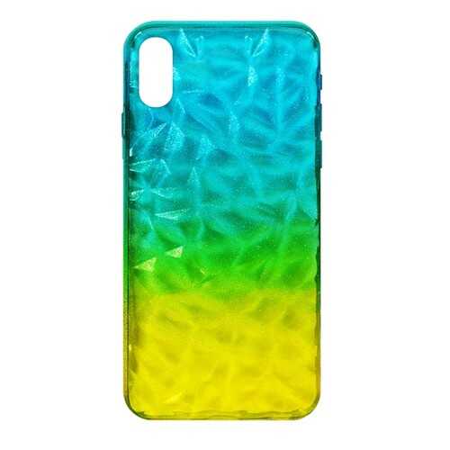 Чехол Crystal Krutoff для iPhone X/XS Yellow/Blue