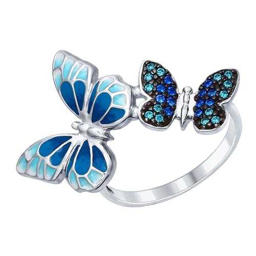 Серебряное кольцо женское «Бабочки» SOKOLOV 94012325 р.19