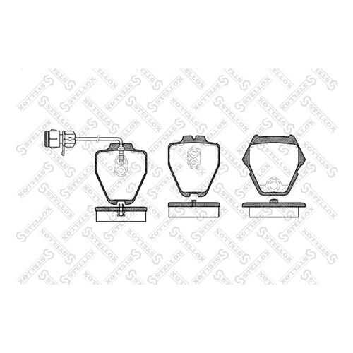 Комплект тормозных дисковых колодок Stellox 763 012B-SX