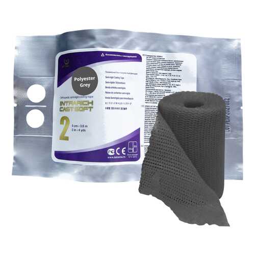Полимерный бинт полужесткой (мягкой) фиксации INTRARICH CAST SOFT 5,0 см х 3,6 м серый