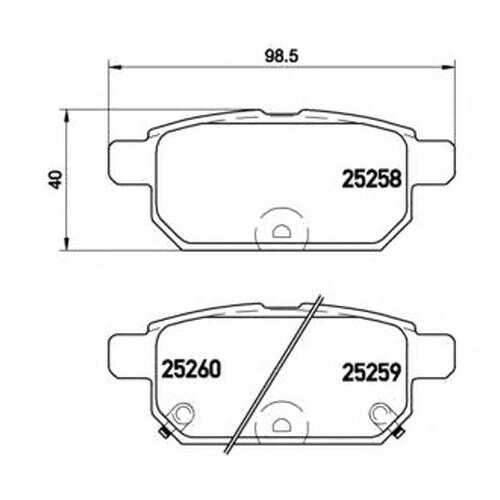 Комплект тормозных колодок Brembo P79029