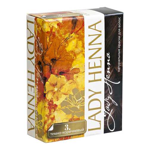 Краска для волос Lady Henna На основе хны Темно-коричневый 6 шт x 10 г