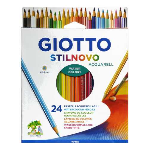 Карандаши GIOTTO 255800 STILNOVO Акварельные деревянные 24 цв