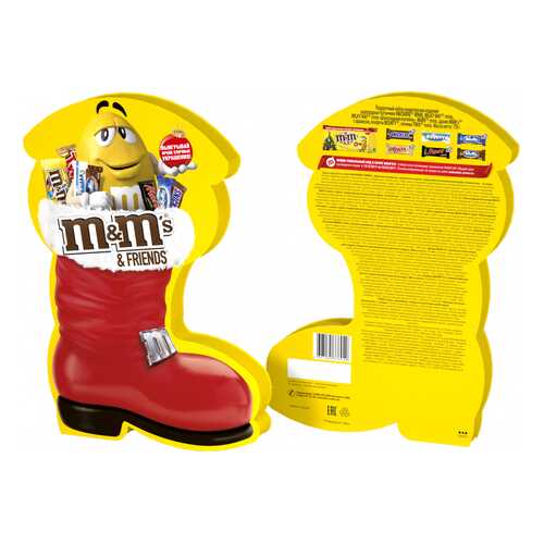 Конфеты M&M's сапожок подарок Новый год 183 г