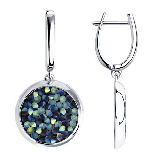 Серебряные серьги с кристаллами Swarovski SOKOLOV 94022685