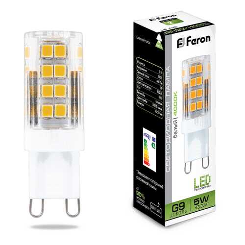 Лампа светодиодная Feron LB-432 G9 5W 4000K 25770