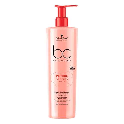 Мицеллярный Шампунь Schwarzkopf Professional BC Peptide Repair Rescue, 500 мл