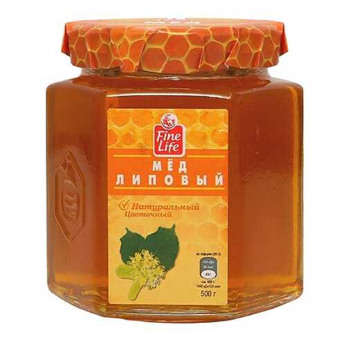 Мед Fine Life липовый натуральный жидкий 500 г