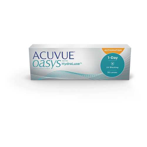 Контактные линзы Acuvue Oasys 1-Day with HydraLuxe for Astigmatism 30 линз -5,75/-0,75/180