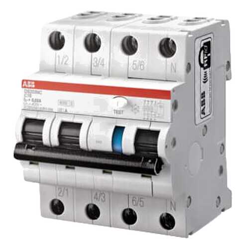 Выключатель автоматический дифференциального тока ABB DS203NC, 4 P, 25 А, 30 мА, АС