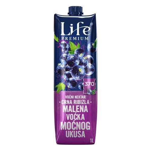 Сок Life premium из черной смородины 1 л