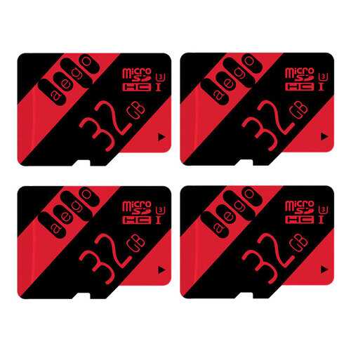 Карта памяти AEGO microSDHC Class 10 U3 32GB 4шт