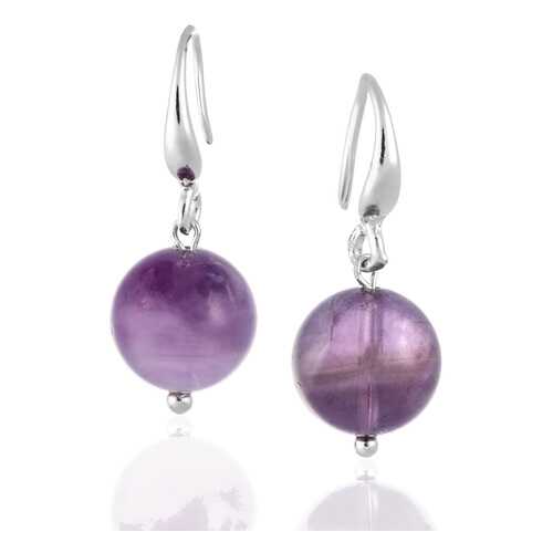 Серьги Lattrice, вставка аметист, артикул 54656053