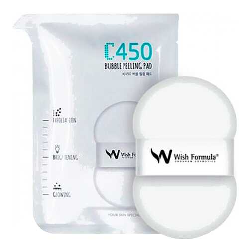 Спонж-пилинг Wish Formula C450 Bubble Peeling Pad (H) с фруктовыми кислотами 30 мл