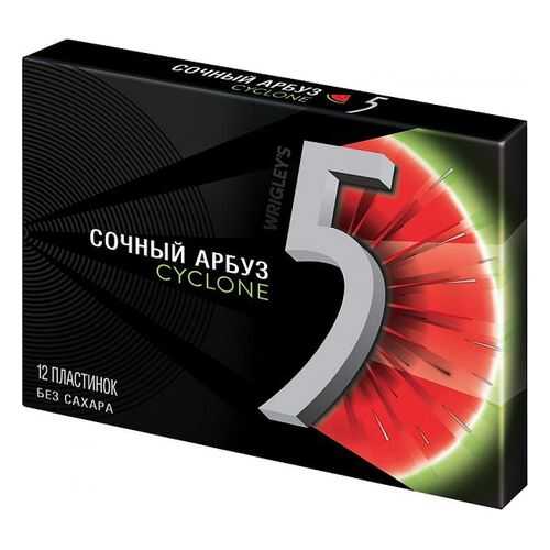 Жевательная резинка Five сyclone сочный арбуз 31.2 г