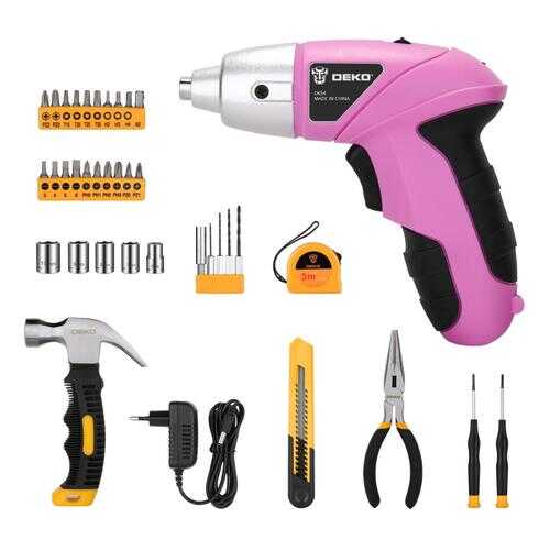 Аккумуляторная отвертка DEKO DKS4 и набор 36 Tools Kit 063-4109