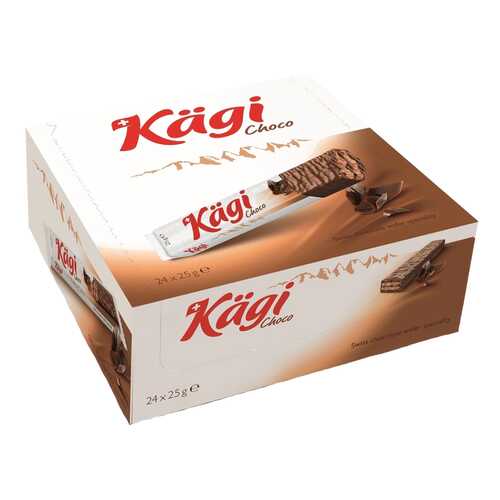 Вафли Kaegi Choco с шоколадным кремом в молочном шоколаде 24*25 г