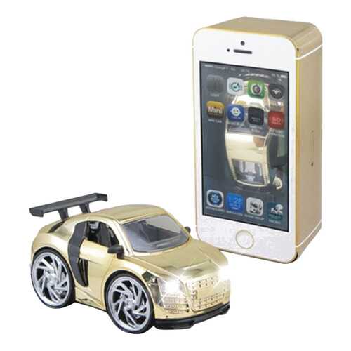 Машина в коробк-смартфоне золотая Shenzhen Toys В62498