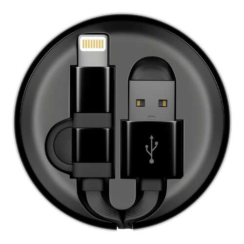 Кабель InterStep Lightning+MicroUSB 0,9м Black/Black