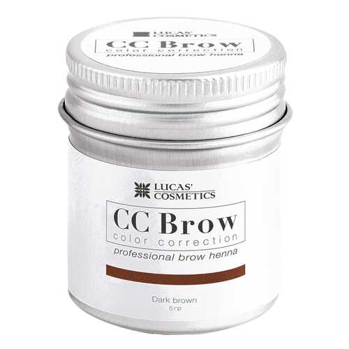 Краска для бровей Lucas' Cosmetics CC Brow в баночке dark brown 5 г