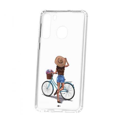 Чехол Kruche Samsung Galaxy A21 Print Велосипедная прогулка