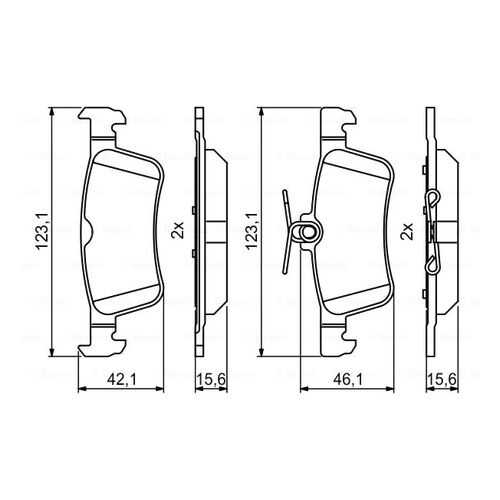 Комплект тормозных дисковых колодок Bosch 0 986 494 811
