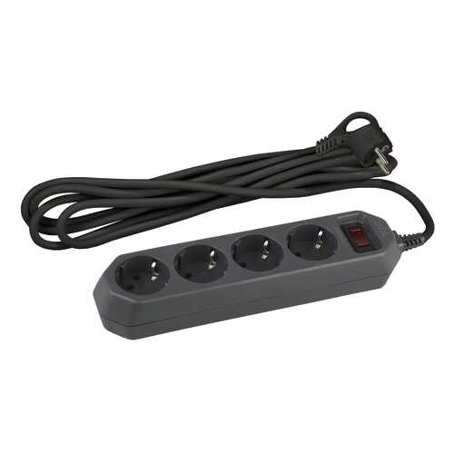 Сетевой фильтр ЭРА USF-M-4es-1,5m-B, 4 розетки, 1,5 м, Black