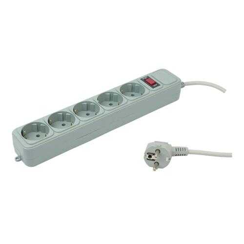 Сетевой фильтр PC PET AP01006-3-G, 5 розеток, 3 м, Grey