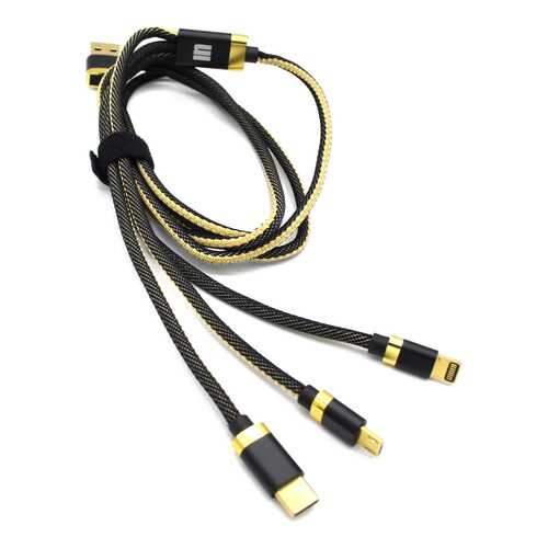 Кабель Innovation Lux 3 в 1 1.2м Black (2A)