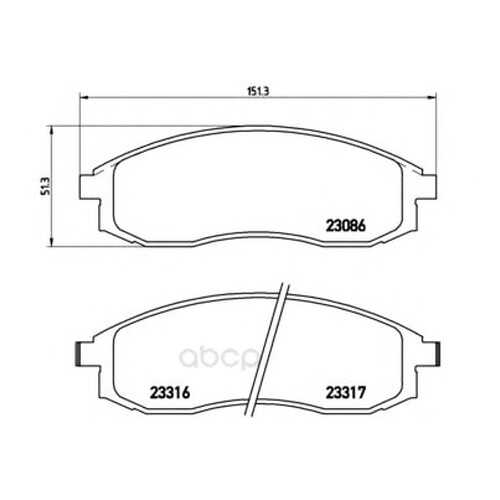 Тормозные колодки дисковые brembo P54037
